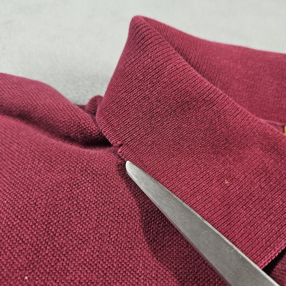 Vintage Abercrombie & Fitch Muscle Polo Shirt Mens XL Red Preppy Long Sleeve Y2K - Picture 3 of 16
